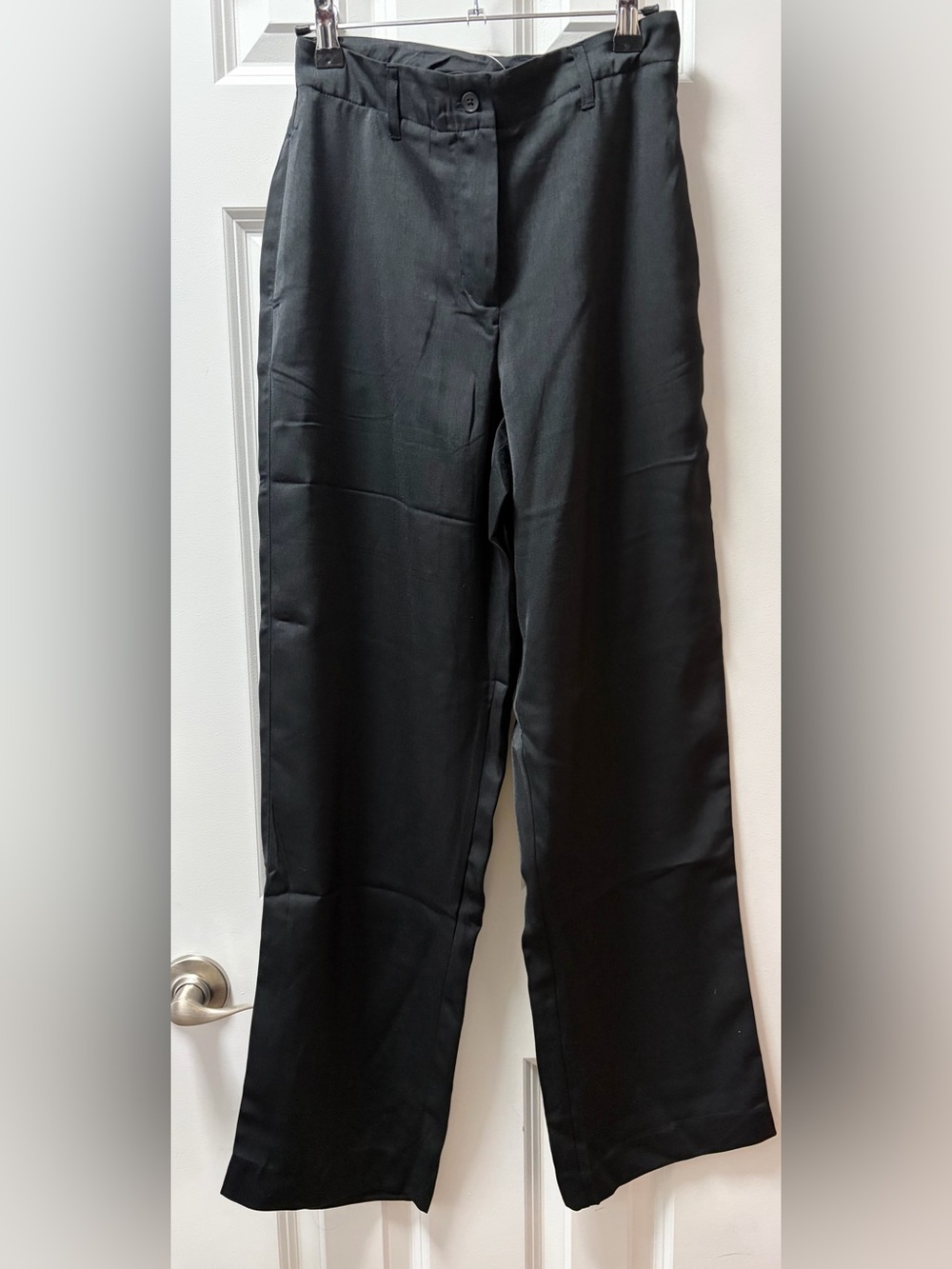 OAK + FORT Black High-Rise Straight Pants